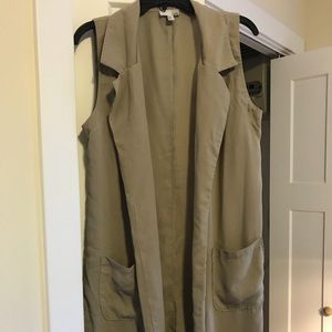 Never worn sleeveless knee length cardigan